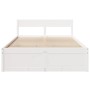 Bettgestell mit weißen Kiefernholz-Kissen 140x190 cm von , Betten und Lattenroste - Ref: Foro24-3282355, Preis: 316,80 €, Rab...