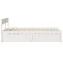 Bed frame with white pine wood cushions 140x190 cm by , Beds and slatted bases - Ref: Foro24-3282355, Price: 312,25 €, Discou...