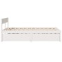 Estructura de cama con cojines madera de pino blanca 140x190 cm de , Camas y somieres - Ref: Foro24-3282355, Precio: 316,67 €...