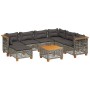 Set of garden sofas and cushions 8 pieces synthetic rattan gray by , Garden sets - Ref: Foro24-3261945, Price: 641,81 €, Disc...