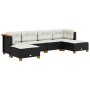 6-piece garden sofa set with black synthetic rattan cushions by , Garden sets - Ref: Foro24-3261947, Price: 416,11 €, Discoun...
