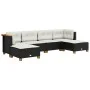 Set de sofás de jardín 6 piezas y cojines ratán sintético negro de , Conjuntos de jardín - Ref: Foro24-3261947, Precio: 416,0...