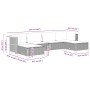 6-piece garden sofa set with black synthetic rattan cushions by , Garden sets - Ref: Foro24-3261947, Price: 416,11 €, Discoun...