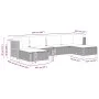 6-teiliges Gartensofa-Set und Kissen aus schwarzem Kunststoff-Rattan. von , Gartensets - Ref: Foro24-3261947, Preis: 416,07 €...