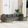 6-piece garden furniture set with gray synthetic rattan cushions by , Garden sets - Ref: Foro24-3261951, Price: 478,02 €, Dis...