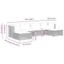 6-piece garden furniture set with gray synthetic rattan cushions by , Garden sets - Ref: Foro24-3261951, Price: 478,02 €, Dis...