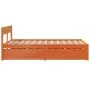 Estructura de cama con cajones madera pino marrón 120x190 cm de , Camas y somieres - Ref: Foro24-3282362, Precio: 268,32 €, D...