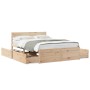 Solid pine wood bed frame with drawers 120x190 cm by , Beds and slatted bases - Ref: Foro24-3282360, Price: 257,28 €, Discoun...