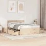 Estructura de cama con cajones madera maciza pino 120x190 cm de , Camas y somieres - Ref: Foro24-3282360, Precio: 253,77 €, D...