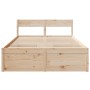 Solid pine wood bed frame with drawers 120x190 cm by , Beds and slatted bases - Ref: Foro24-3282360, Price: 257,28 €, Discoun...