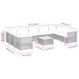 Gartensofa-Set, 10-teilig, mit grauen Polstern aus synthetischem Rattan von , Gartensets - Ref: Foro24-3261987, Preis: 816,13...