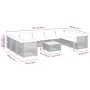 Gartensofa-Set, 10-teilig, mit grauen Polstern aus synthetischem Rattan von , Gartensets - Ref: Foro24-3261987, Preis: 830,67...