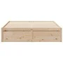 Massives Kiefernholzbettgestell 160x200 cm von , Betten und Lattenroste - Ref: Foro24-3282369, Preis: 193,73 €, Rabatt: %