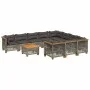Gartensofa-Set, 11-teilig, mit grauen Kissen aus synthetischem Rattan. von , Gartensets - Ref: Foro24-3262041, Preis: 898,00 ...