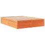 Estructura de cama madera maciza pino marrón cera 150x200 cm de , Camas y somieres - Ref: Foro24-3282374, Precio: 216,03 €, D...
