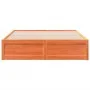 Estructura de cama madera maciza pino marrón cera 150x200 cm de , Camas y somieres - Ref: Foro24-3282374, Precio: 216,03 €, D...