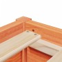 Massives Kiefernholzbettgestell in brauner Wachsfarbe, 150x200 cm. von , Betten und Lattenroste - Ref: Foro24-3282374, Preis:...