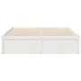 Estructura de cama madera maciza de pino blanco 140x200 cm de , Camas y somieres - Ref: Foro24-3282376, Precio: 210,96 €, Des...