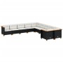 Gartensofa-Set, 10-teilig, mit schwarzen Kissen und synthetischem Rattan. von , Gartensets - Ref: Foro24-3262043, Preis: 706,...