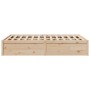 Estructura de cama de madera maciza de pino 140x190 cm de , Camas y somieres - Ref: Foro24-3282381, Precio: 175,83 €, Descuen...