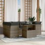 Gartensofa-Set, 7-teilig, mit grauen Polstern aus synthetischem Rattan von , Gartensets - Ref: Foro24-3266380, Preis: 450,58 ...