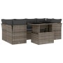 7-piece garden sofa set with gray synthetic rattan cushions by , Garden sets - Ref: Foro24-3266380, Price: 455,87 €, Discount: %