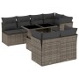 Set of garden sofas and cushions 8 pieces synthetic rattan gray by , Garden sets - Ref: Foro24-3266410, Price: 523,37 €, Disc...