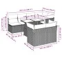 Set of garden sofas and cushions 8 pieces synthetic rattan gray by , Garden sets - Ref: Foro24-3266410, Price: 522,83 €, Disc...