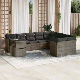 Garden sofa set 10 pieces with gray synthetic rattan cushions by , Garden sets - Ref: Foro24-3266850, Price: 619,24 €, Discou...