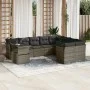 Garden sofa set 10 pieces with gray synthetic rattan cushions by , Garden sets - Ref: Foro24-3266850, Price: 619,24 €, Discou...