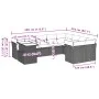 Gartensofa-Set, 10-teilig, mit grauen Polstern aus synthetischem Rattan von , Gartensets - Ref: Foro24-3266850, Preis: 619,24...