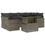 7-piece garden sofa set with gray synthetic rattan cushions by , Garden sets - Ref: Foro24-3267130, Price: 466,90 €, Discount: %