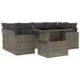 Gartensofa-Set, 7-teilig, mit grauen Polstern aus synthetischem Rattan von , Gartensets - Ref: Foro24-3267130, Preis: 467,70 ...