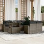 Gartenmöbel-Set 9-teilig mit grauen Polstern aus synthetischem Rattan von , Gartensets - Ref: Foro24-3267170, Preis: 584,07 €...