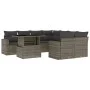 Garden furniture set 9 pieces and gray synthetic rattan cushions by , Garden sets - Ref: Foro24-3267170, Price: 581,73 €, Dis...