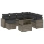 Gartensofa-Set und Kissen, 8-teilig, aus grauem Kunst-Rattan. von , Gartensets - Ref: Foro24-3267440, Preis: 497,24 €, Rabatt: %