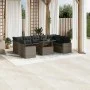 Set de sofás de jardín 10 pzas con cojines ratán sintético gris de , Conjuntos de jardín - Ref: Foro24-3267480, Precio: 630,2...