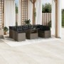Set de sofás de jardín 10 pzas con cojines ratán sintético gris de , Conjuntos de jardín - Ref: Foro24-3267480, Precio: 629,9...