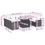 Garden sofa set 10 pieces with gray synthetic rattan cushions by , Garden sets - Ref: Foro24-3267480, Price: 628,32 €, Discou...
