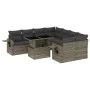 Set de muebles de jardín 9 pzas y cojines ratán sintético gris de , Conjuntos de jardín - Ref: Foro24-3267800, Precio: 588,75...
