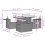 Gartensofagarnitur mit 5-teiligen Kissen aus grauem synthetischem Rattan. von , Gartensets - Ref: Foro24-3267880, Preis: 375,...