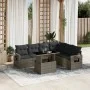 Set de sofás de jardín 7 pzas con cojines ratán sintético gris de , Conjuntos de jardín - Ref: Foro24-3267930, Precio: 462,01...