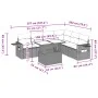 7-piece garden sofa set with gray synthetic rattan cushions by , Garden sets - Ref: Foro24-3267930, Price: 462,47 €, Discount: %