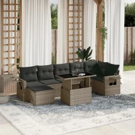Set de sofás de jardín y cojines 8 piezas ratán sintético gris de , Conjuntos de jardín - Ref: Foro24-3268060, Precio: 503,52...