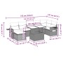 Set of garden sofas and cushions 8 pieces synthetic rattan gray by , Garden sets - Ref: Foro24-3268060, Price: 518,94 €, Disc...