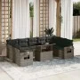 Garden sofa set 10 pieces with gray synthetic rattan cushions by , Garden sets - Ref: Foro24-3268110, Price: 632,68 €, Discou...