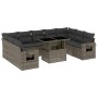 Gartensofa-Set, 10-teilig, mit grauen Polstern aus synthetischem Rattan von , Gartensets - Ref: Foro24-3268110, Preis: 645,08...