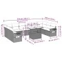 Garden sofa set 11 pieces and gray synthetic rattan cushions by , Garden sets - Ref: Foro24-3268150, Price: 691,43 €, Discoun...