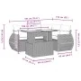 Gartensofagarnitur mit 5-teiligen Kissen aus grauem synthetischem Rattan. von , Gartensets - Ref: Foro24-3268510, Preis: 386,...