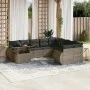 Gartensofa-Set, 10-teilig, mit grauen Polstern aus synthetischem Rattan von , Gartensets - Ref: Foro24-3268770, Preis: 707,12...